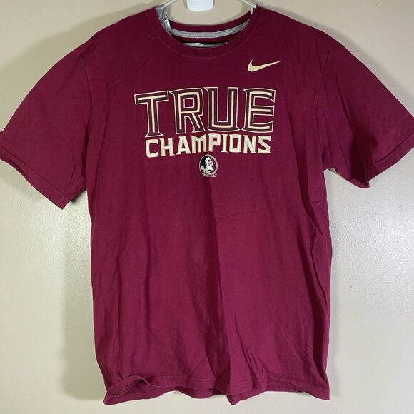 Florida State University T Shirt  Men Large Nike True Champions Burgundy - Picture 1 of 7